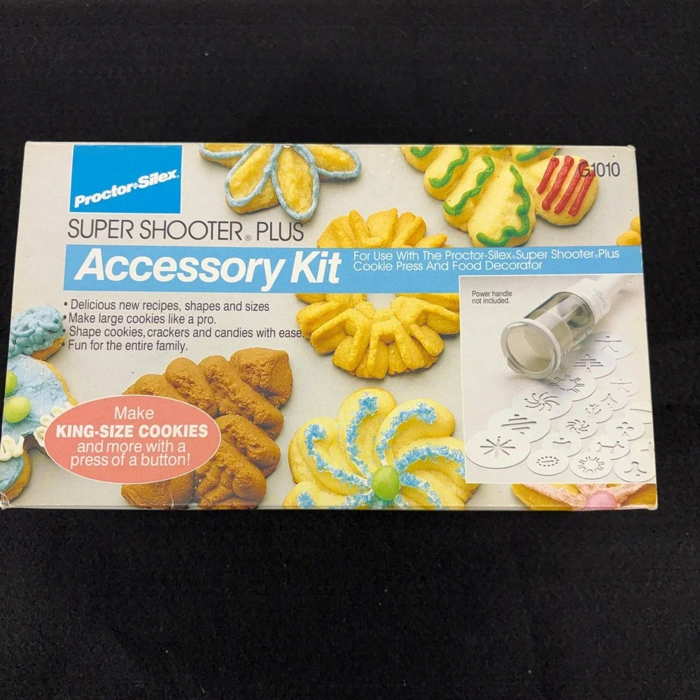 Proctor Silex Super Shooter Plus Accessory Kit King Size Cookies Press G1010